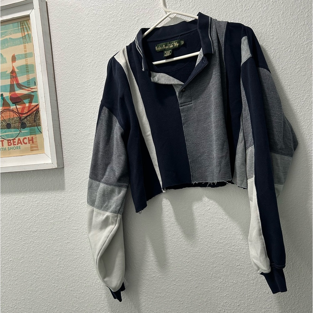 Patchwork cropped Polo